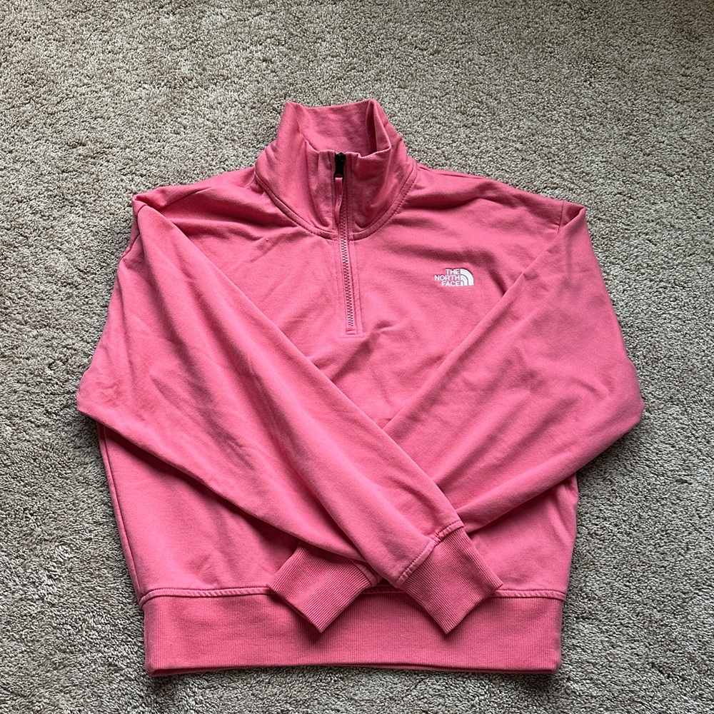 The North Face Pink Quarter-Zip Fleece Sweatshirt